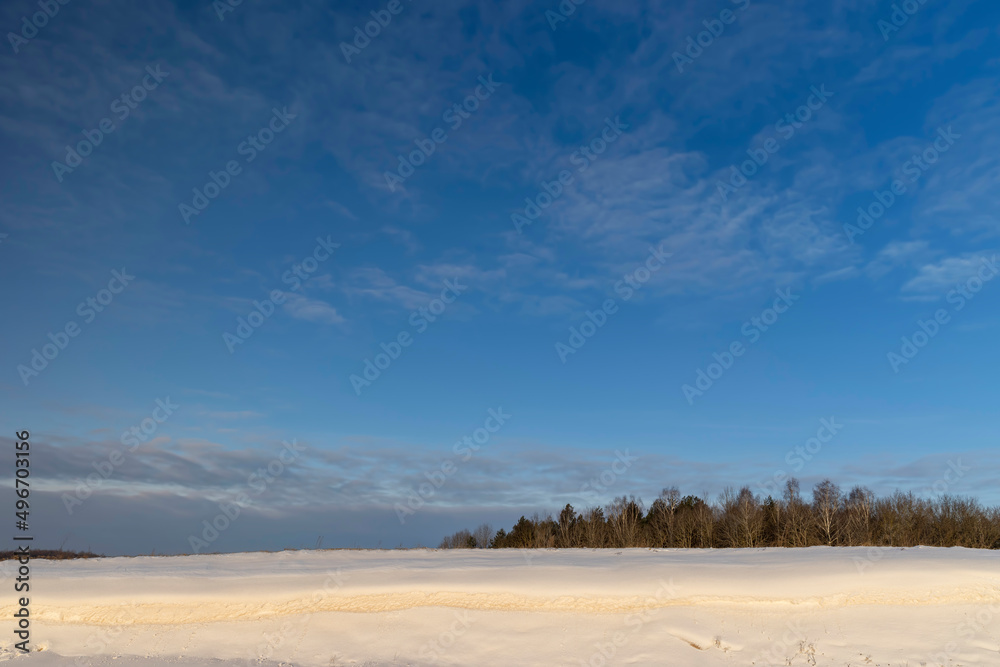 winter season with snowdrifts after snowfall winter season with snowdrifts after snowfall