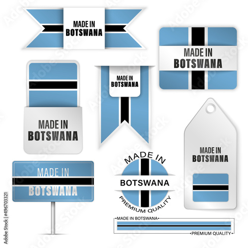 Made in Botswana graphics and labels set.