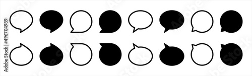 Bubble speech icon. Blank empty bubbles vector illustration
