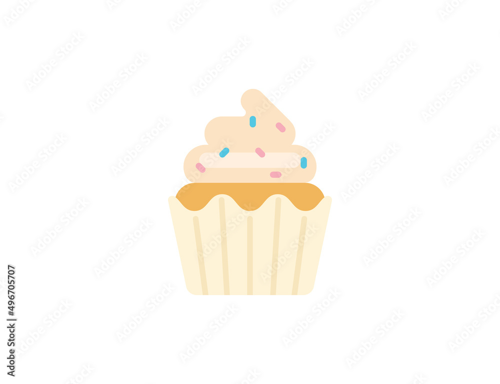 Cupcake vector flat emoticon. Isolated Cupcake illustration. Cupcake icon Cupcake vector flat emoticon. Isolated Cupcake illustration. Cupcake icon