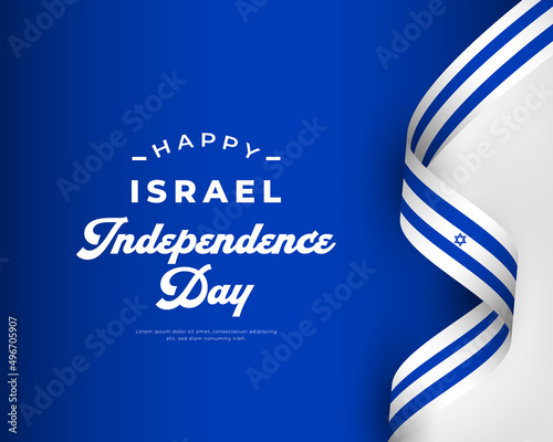 Happy Israel Independence Day Celebration Vector Design Illustration. Template for Poster, Banner, Advertising, Greeting Card or Print Design Element