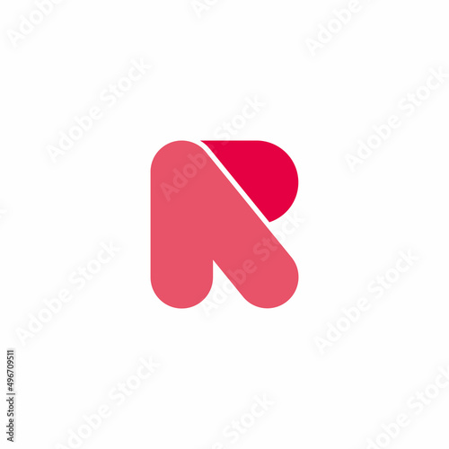 letter ar arrow simple curves geometric logo vector