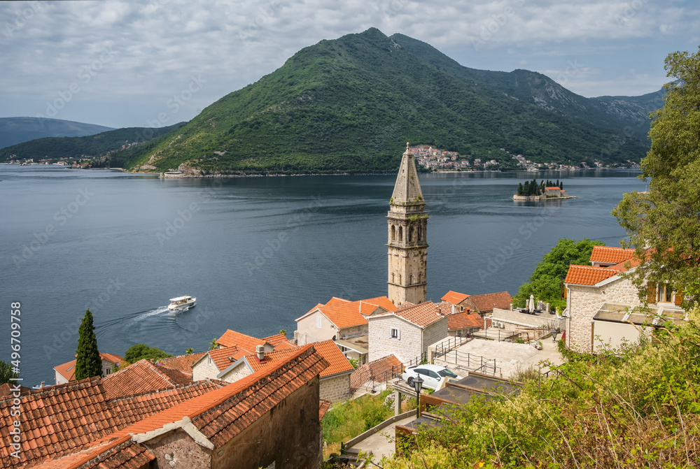 Picturesque Perast Village in Kotor Bay, Montenegro