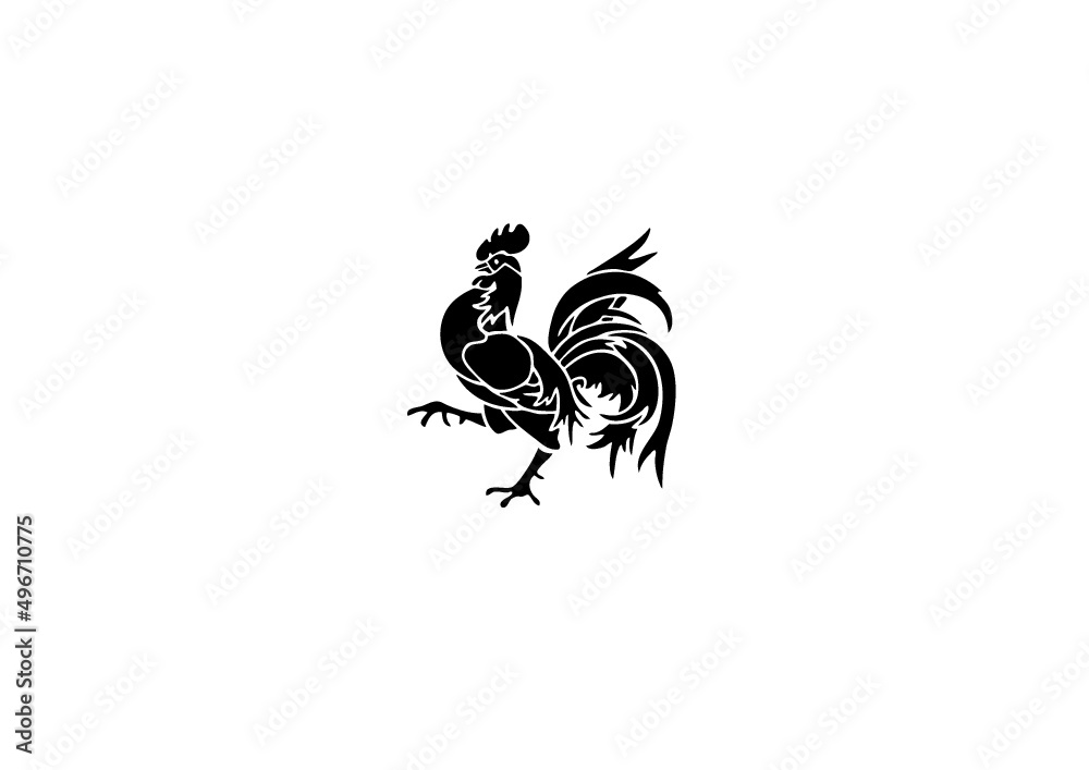 Naklejka premium coq hardi wallon
