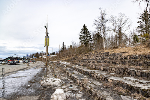 Tryvannstårnet med tribuner old stadium