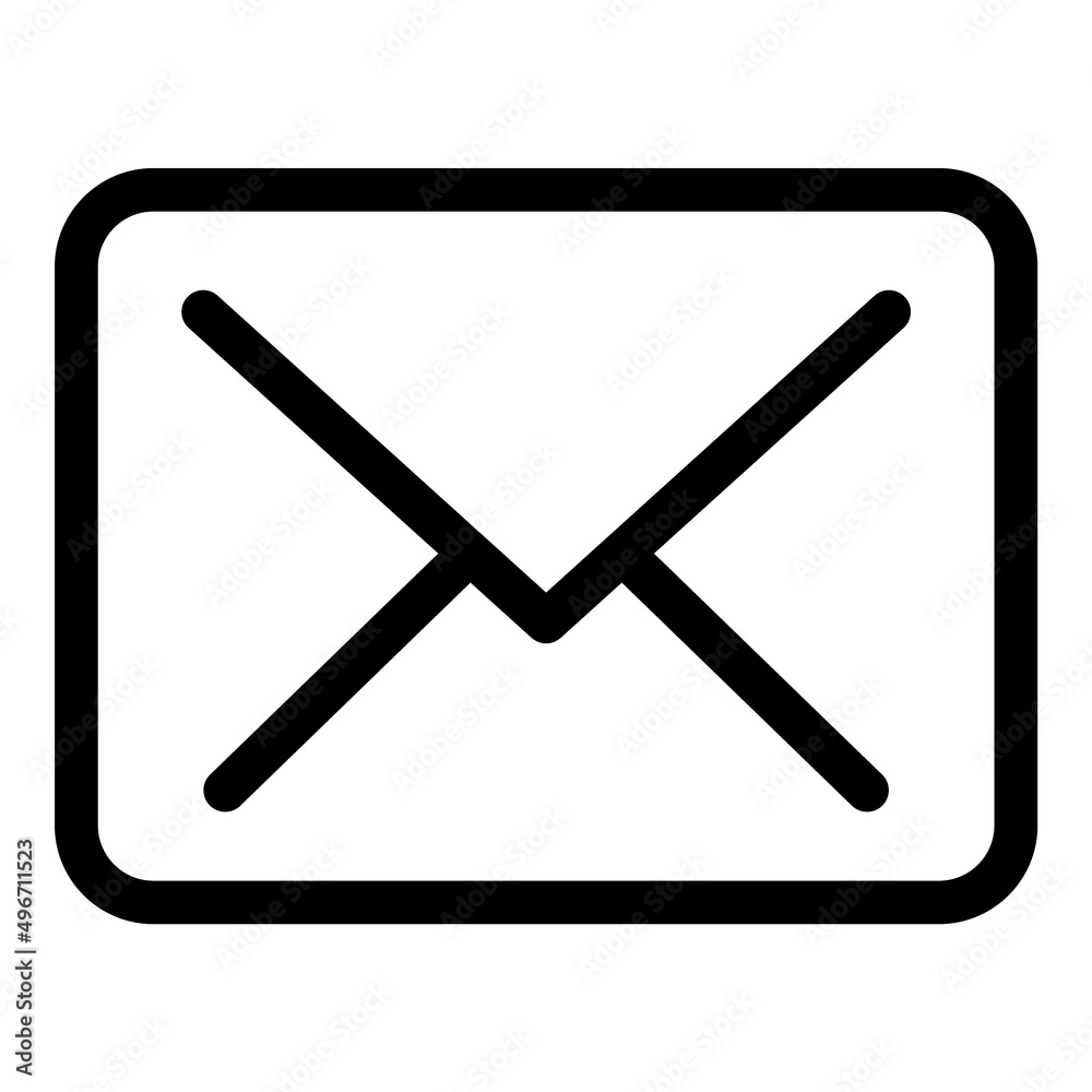 Letter Mail Sign Flat Icon Isolated On White Background Letter Mail Sign Flat Icon Isolated On White Background
