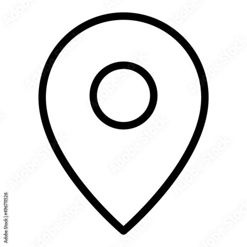 Map Pin Flat Icon Isolated On White Background