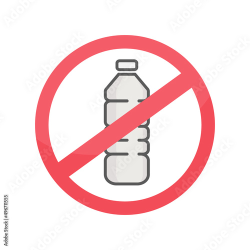 vector illustration of the icon must not use a plastic bottle.