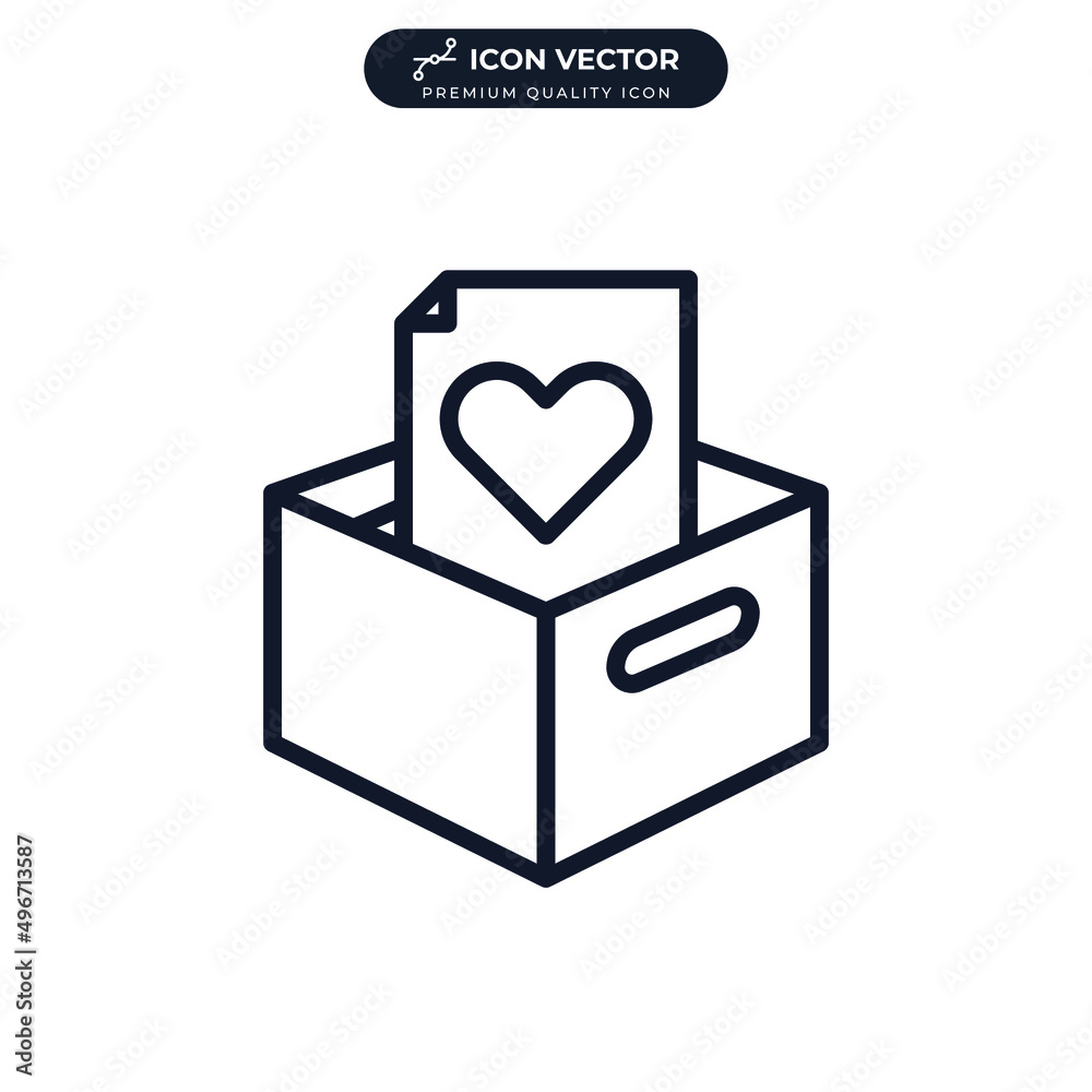 wish list package icon symbol template for graphic and web design collection logo vector illustration