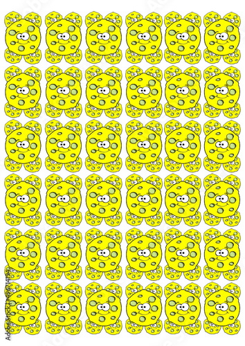 background with repetition of moons. childish yellow moons plot