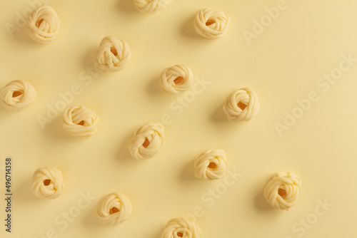 Flat lay top view Pattern milk product. Soft shadow. milk category photo