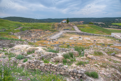 Roman ruins in Segobriga site in Spain. photo