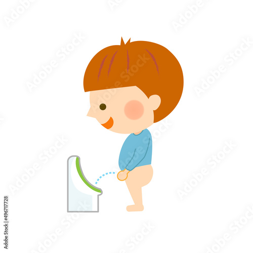 立ちションする子供