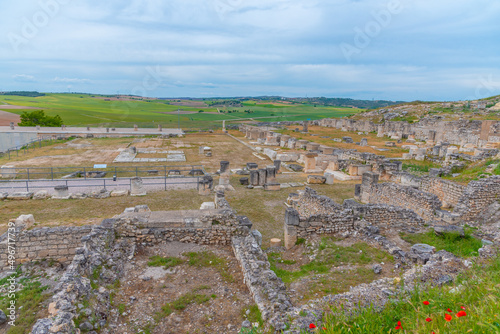 Roman ruins in Segobriga site in Spain. photo