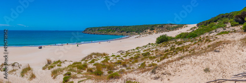Sunny day at Playa de Bolonia in Andalusia province of Spain photo