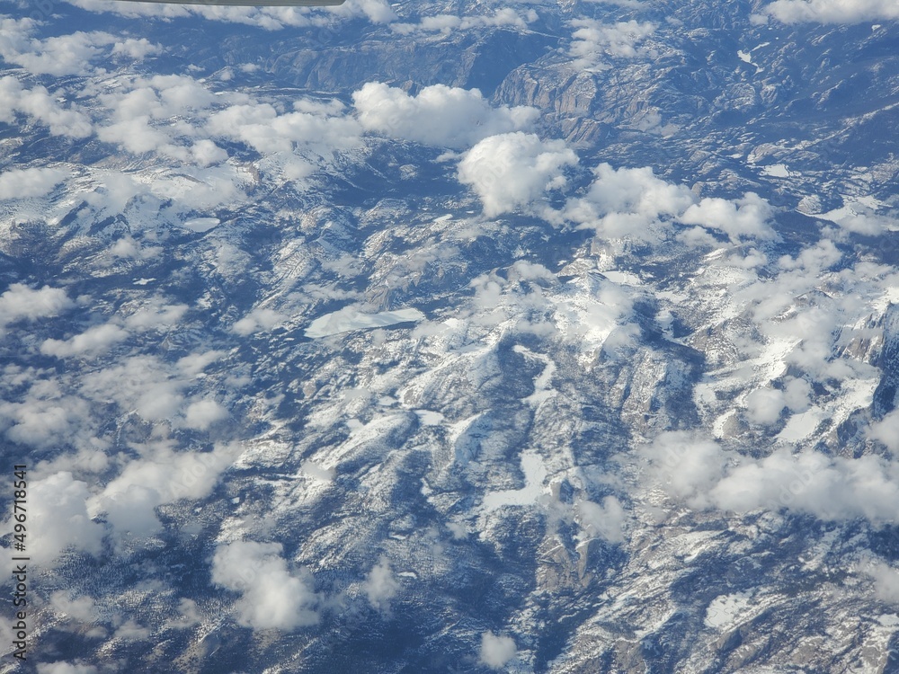 Flying Over the Sierras, Eastern California
