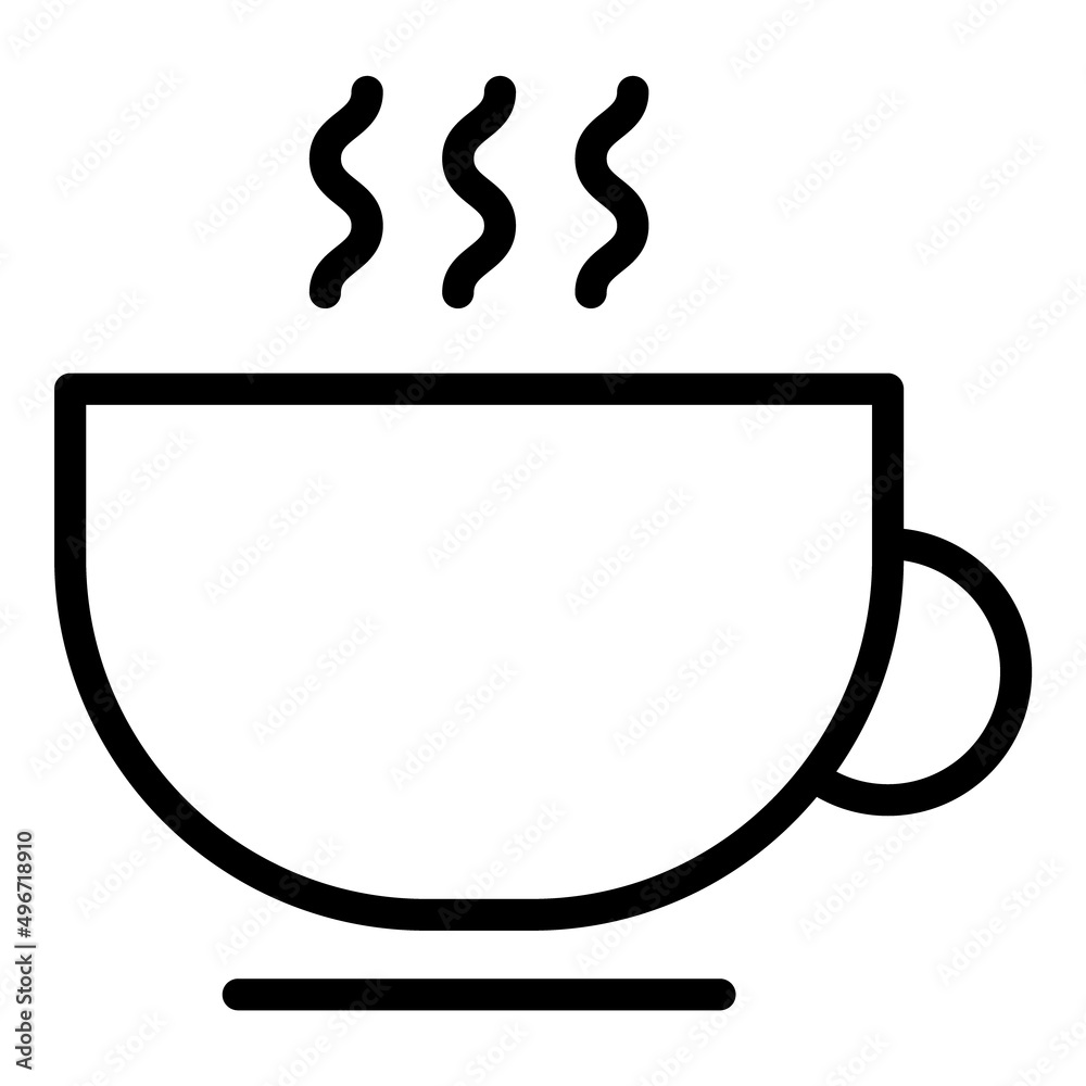 Coffee Cup Flat Icon Isolated On White Background Coffee Cup Flat Icon Isolated On White Background