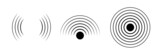 SIgnal sound wave icon circle. Pulse vector sonic digital graphic noise symbol wave