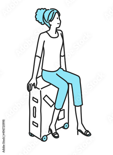 旅行中の夏の女性