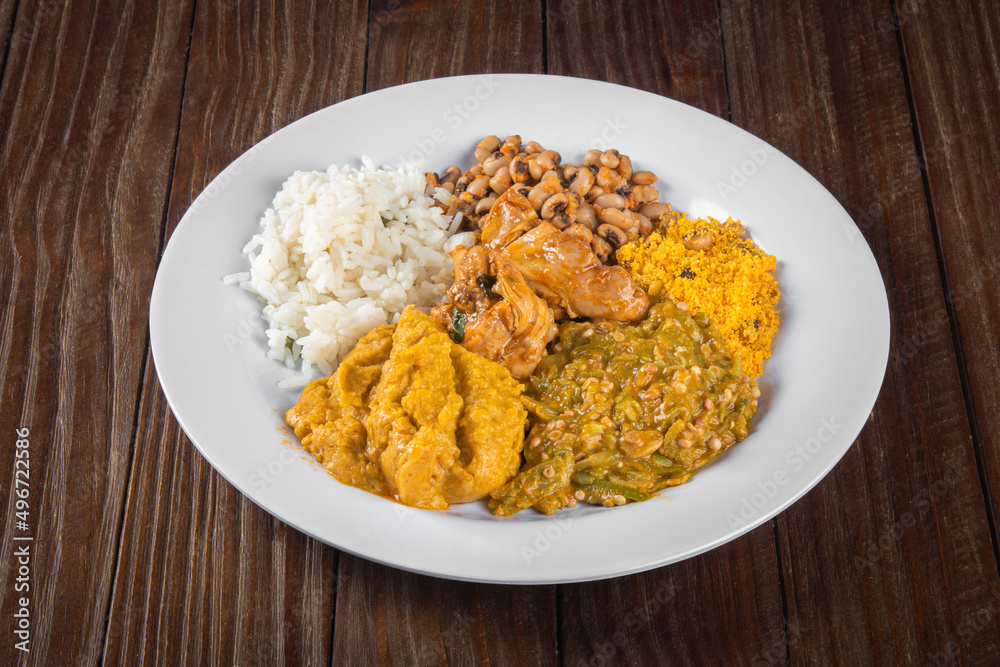 Caruru traditional Afro-Brazilian food typical of Bahia. Caruru traditional Afro-Brazilian food typical of Bahia.