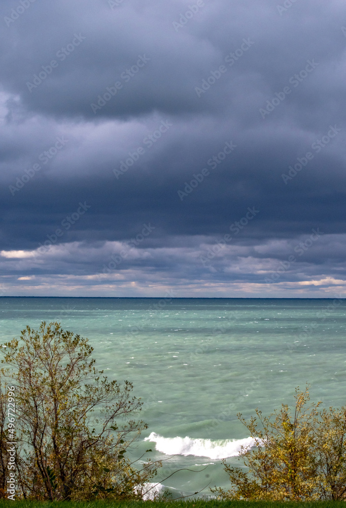custom made wallpaper toronto digitalstorm  brewing over lake michigan in Michigan USA