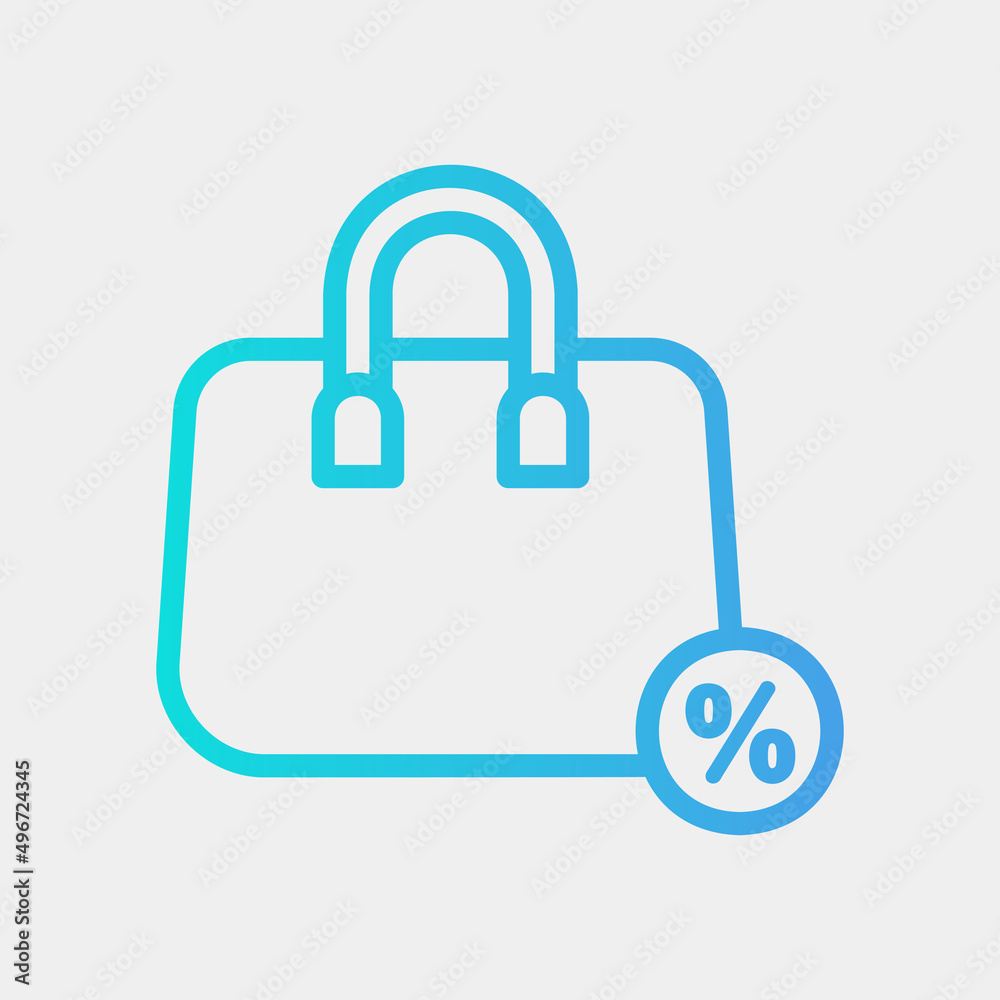 Handbag icon in gradient style about black friday, use for website mobile app presentation Handbag icon in gradient style about black friday, use for website mobile app presentation