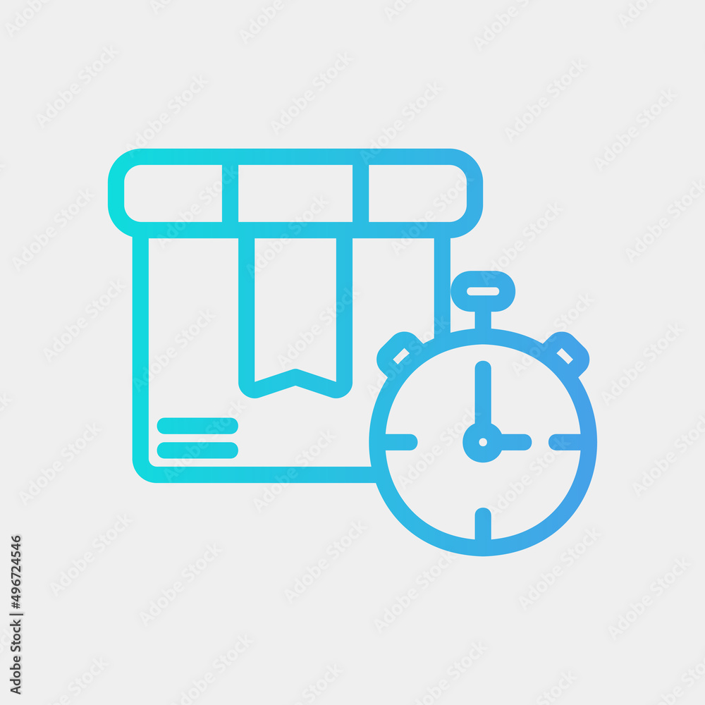 Delivery time icon in gradient style about black friday, use for website mobile app presentation Delivery time icon in gradient style about black friday, use for website mobile app presentation