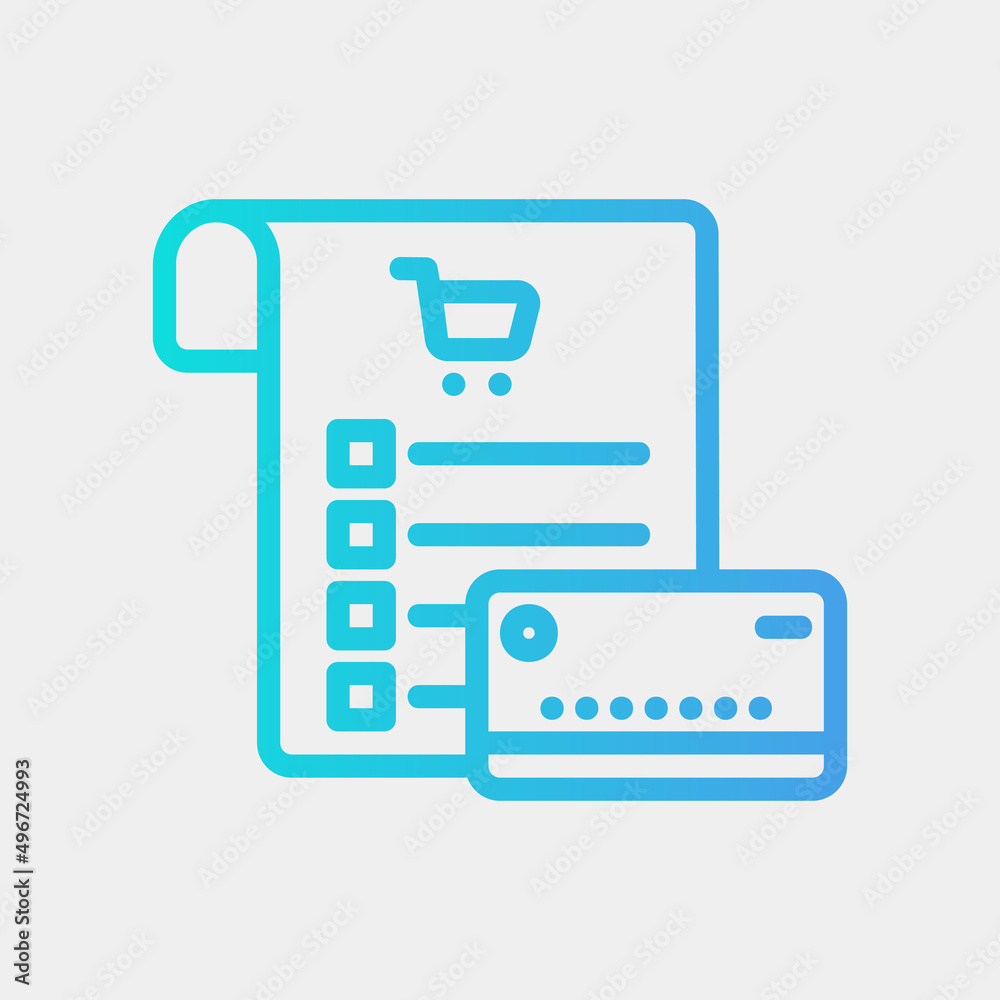 Bill icon in gradient style about black friday, use for website mobile app presentation Bill icon in gradient style about black friday, use for website mobile app presentation