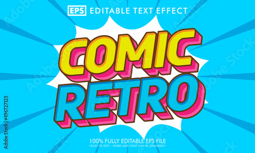Comic cartoon editable text effect