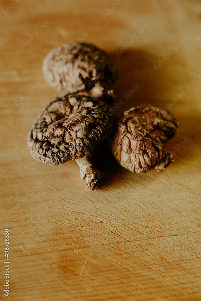 Fototapeta premium The dried shiitake is mushroom used a lot in Asian cooking.
