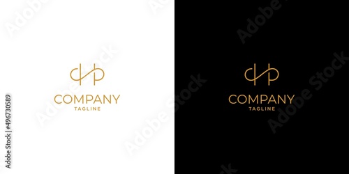 Modern and elegant SH initials logo design photo