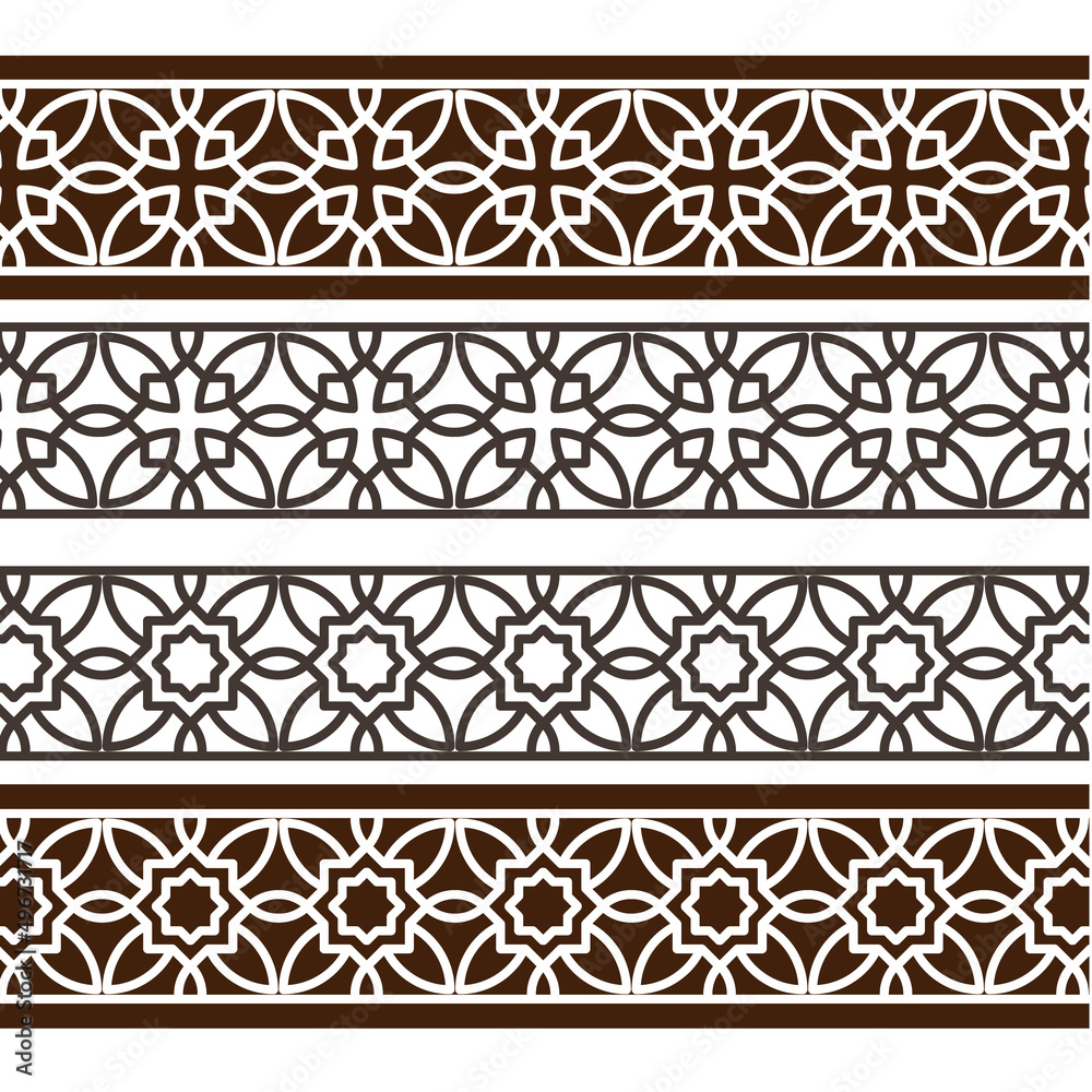 Ornamental pattern border Design Template. - Vector.