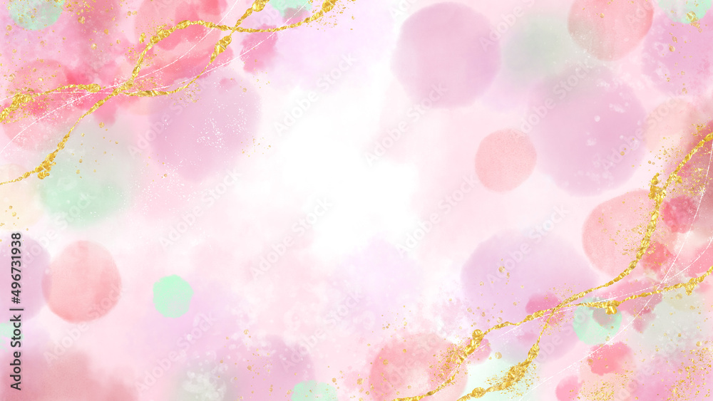 Fototapeta premium 水彩風 背景素材