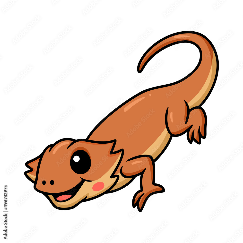 Cute little bearded dragon cartoon Cute little bearded dragon cartoon