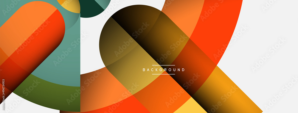 Geometric abstract background. Round shapes, circles, lines composition for wallpaper banner background or landing page Geometric abstract background. Round shapes, circles, lines composition for wallpaper banner background or landing page