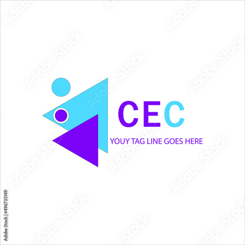 CEC letter logo creative design with vector graphic photo