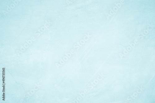 Blue concrete stone texture for background in summer wallpaper. Concrete abstract wall of light cyan color, cement texture mint green for design. 