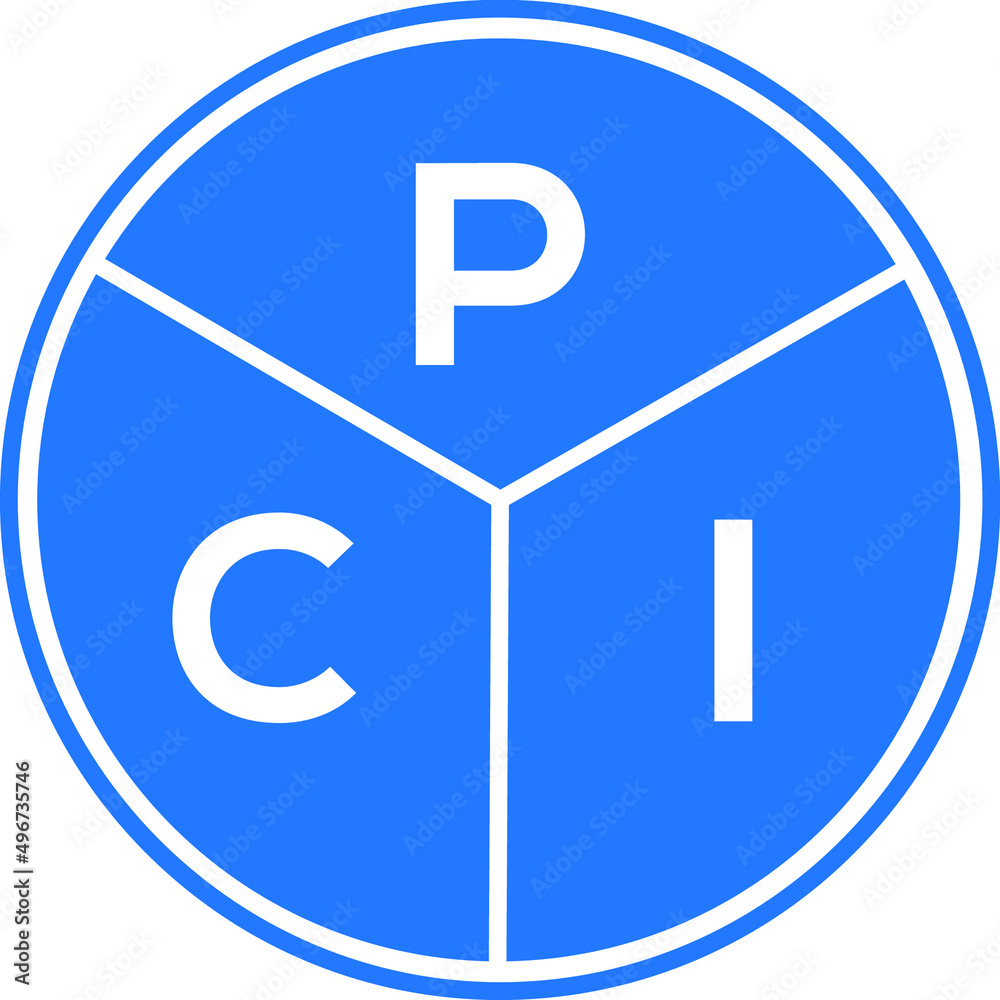 PCI letter logo design on black background. PCI creative initials letter logo concept. PCI letter design. PCI letter logo design on black background. PCI creative initials letter logo concept. PCI letter design.