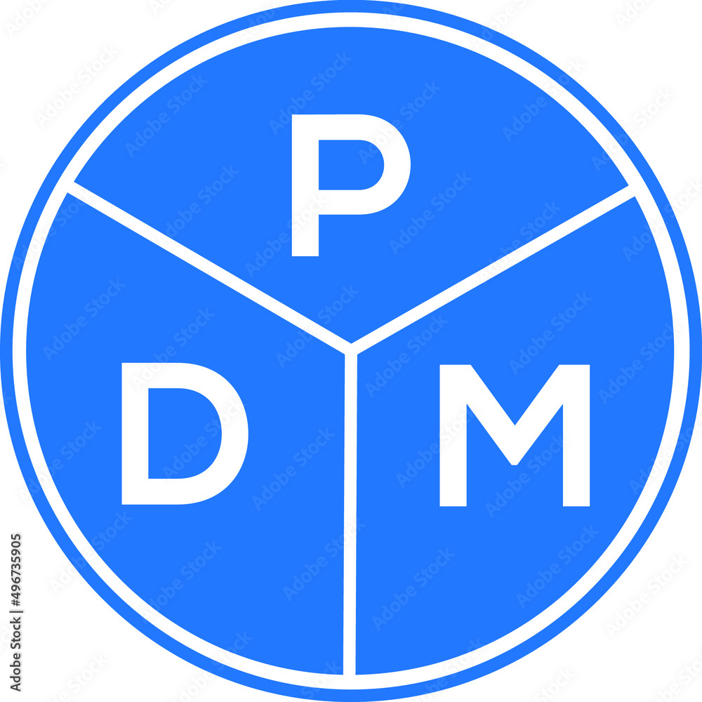 PDM letter logo design on black background. PDM  creative initials letter logo concept. PDM letter design.