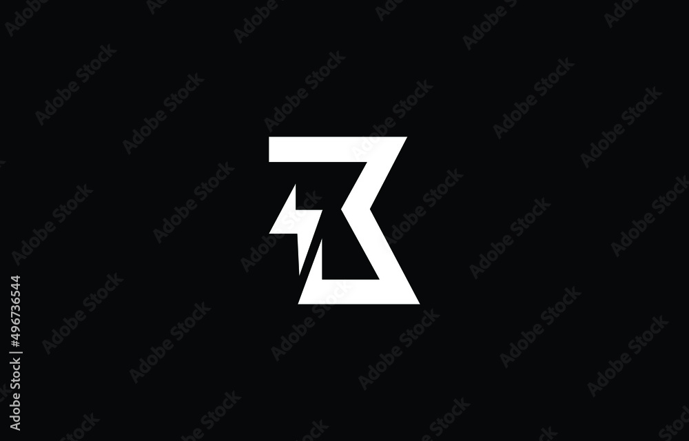 Obraz premium Abstract Thunder Letter B Logo Letter Business Template Vector icon