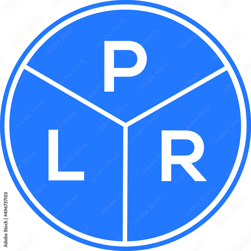 PLR letter logo design on white background. PLR creative circle letter logo concept. PLR letter design. PLR letter logo design on white background. PLR creative circle letter logo concept. PLR letter design.
