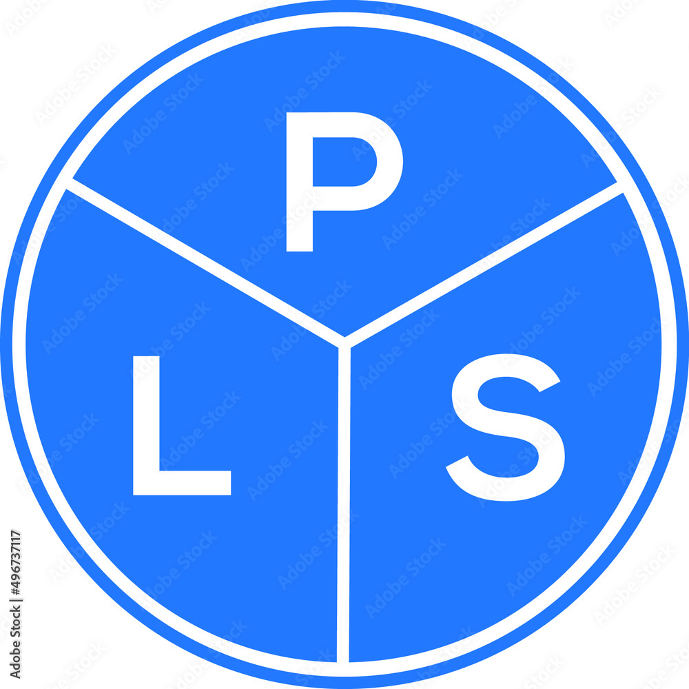 PLS letter logo design on white background. PLS creative circle letter logo concept. PLS letter design. PLS letter logo design on white background. PLS creative circle letter logo concept. PLS letter design.