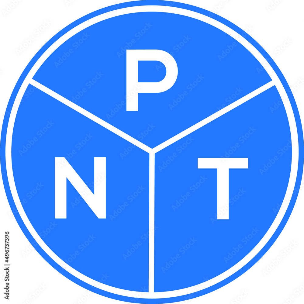 PNT letter logo design on white background. PNT  creative circle letter logo concept. PNT letter design.