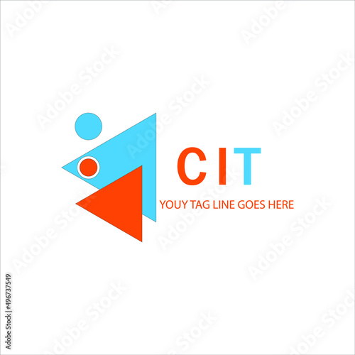 CIT letter logo creative design with vector graphic