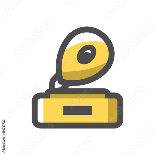 Best Writer thropy Vector icon Cartoon illustration