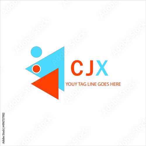 CJX letter logo creative design with vector graphic