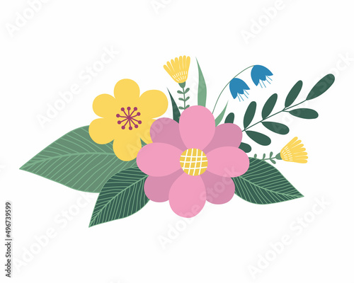 bouquet of hand-drawn flowers