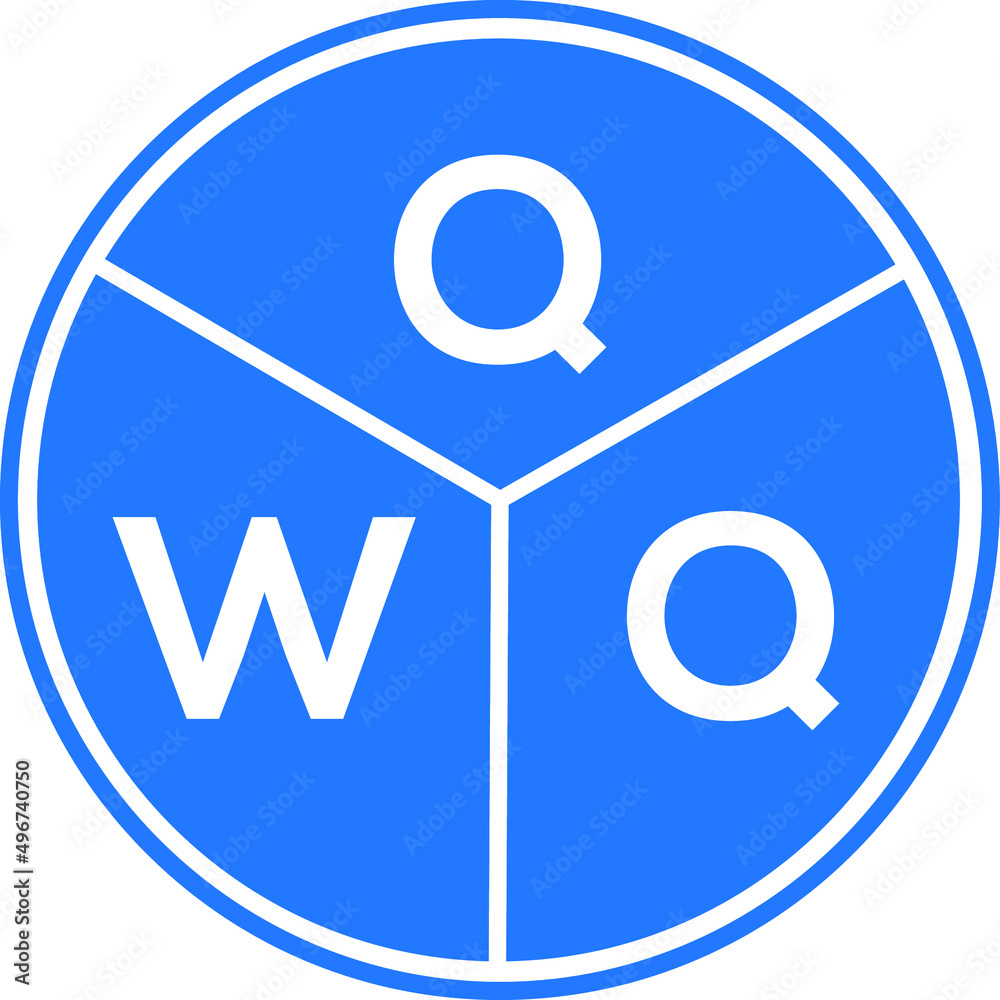 QWQ letter logo design on white background. QWQ creative circle letter logo concept. QWQ letter design. QWQ letter logo design on white background. QWQ creative circle letter logo concept. QWQ letter design.