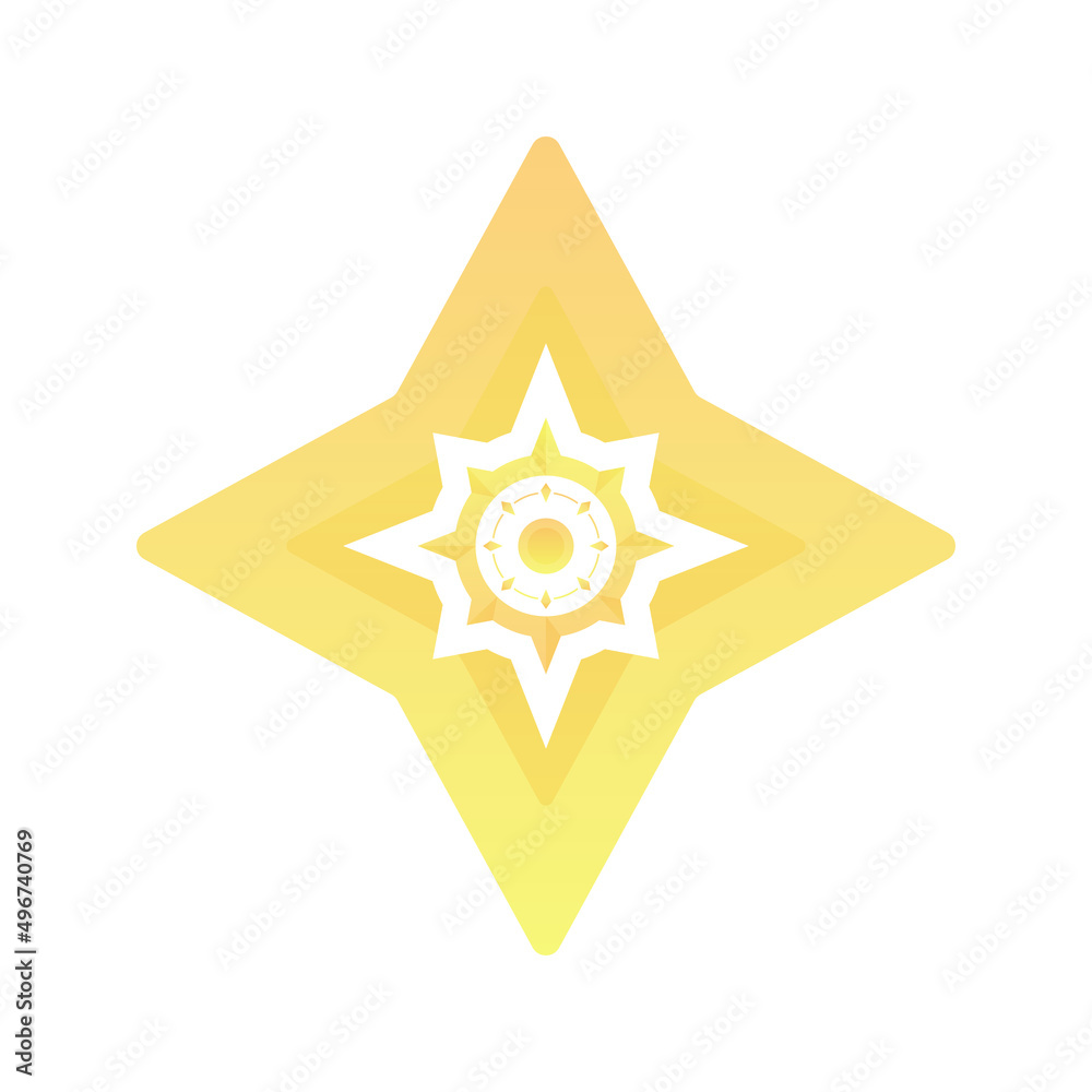compass shuriken logo element design template icon