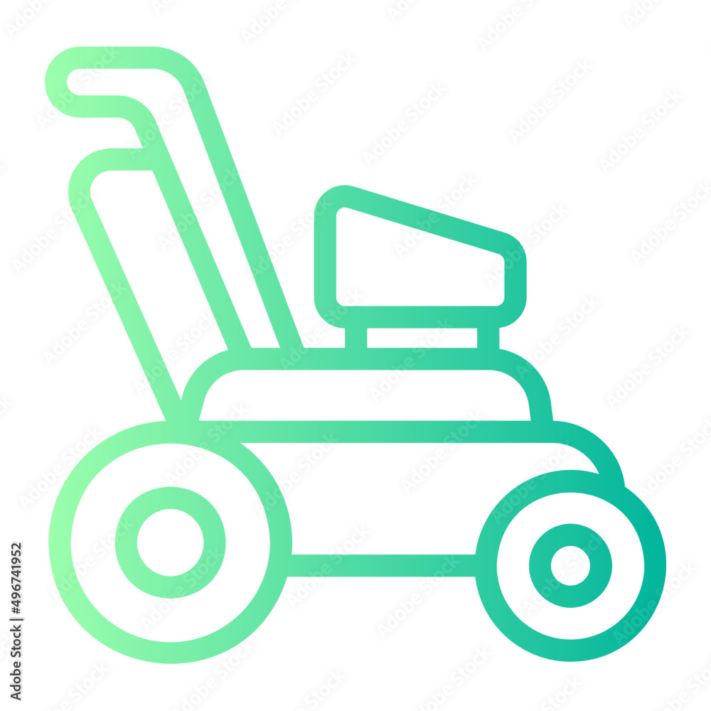 lawn mower gradient icon